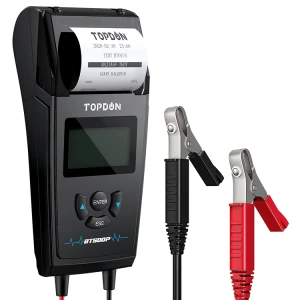 TOPDON BT500P Car Battery Tester with Printer 12V 24V Load Tester,