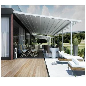 Topwindow Automatic Louvers Pavilion Aluminium Portable Sliding Roller Roof Awning Metal Pergola With Canopy