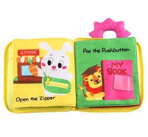 Touch and Feel Activity Crinkle Baby Soft Books for Newborn Babies Educational Toy