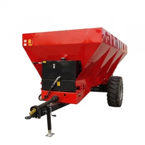 Tractor trailed hydraulic manure spreader organic fertilizer spreader for sale