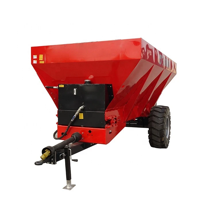 Tractor trailed hydraulic manure spreader organic fertilizer spreader for sale
