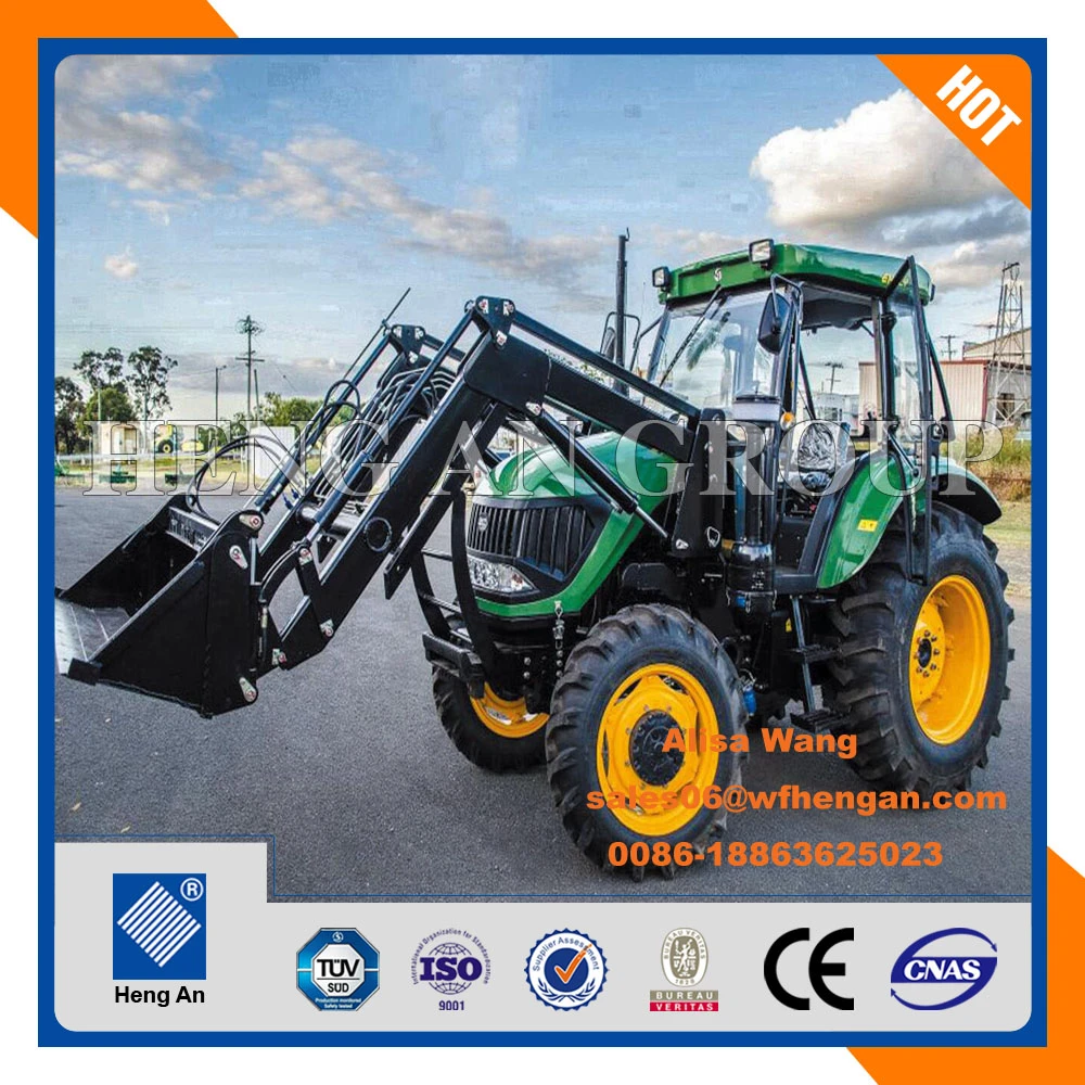 tractor with front end loader and backhoe