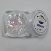 Translucent white color round shapes glitters powder for nail art