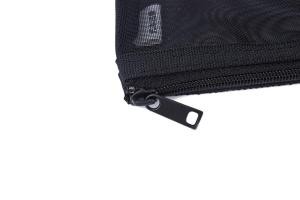 Transparent mesh clear polyester stationery bag wholesale logo printed zipper ducoment file pencil bag