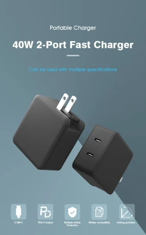 Turnmax PD 40w 9V/2A Turbo portable fast mobile phone chargers for iphone and android ipad xiaomi huawei samsung