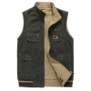 two sides colour custom spring autumn cotton canvas multi-pocket photography outdoor leisure fishing vest