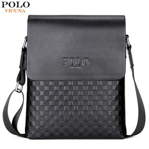 VICUNA POLO Famous Brand Wholesale Custom Logo Promotional Crossbody Business Bag Men Leather Messenger Bag