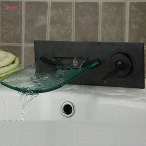 Wall Mounted Shower Mixer Taps Glass Bath Mixer Shower Faucet