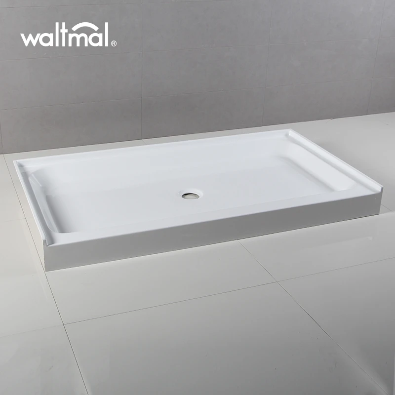 Waltmal Wet Room European Style Aritificial Stone Shower Tray  60x32 Cupc Center Drain  WTM-016032CT