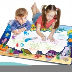 Water Drawing Board Mat Painting with Water Doodle Pen Non-toxic Coloring Drawing aqua paint magic water doodle mat  for Kids