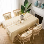 Waterproof Reusable Washable Table Cloth Cotton Linen