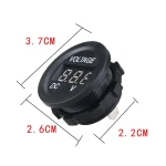 Waterproof round auto boat car  motorcycle DC6-30V LED panel mini digital voltage meter tester  display voltmeter