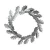 Import Whitewash Flower and Leaf Metal Hanging Christmas Wreath from India