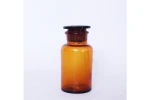 Wholesale 30ml 60ml 125ml 250ml 1000ml amber glass apothecary bottles with stoppers  reagent bottle wide mouth