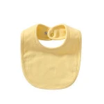 Wholesale accept custom solid plain baby coverall bandana drool bib 100% cotton bibs