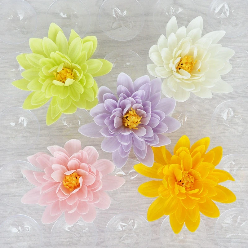 Wholesale Artificial Lotus Home Wedding Christmas Decorations Aster Chrysanthemum Bouquets Soap Flowers Head