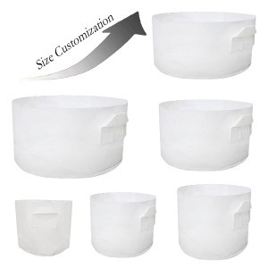 Wholesale Assorted Sizes White Gallon Plant Bag Cheap Home Garden Non Woven Fabric Grow Bags Indoor Outdoor Planting Containers