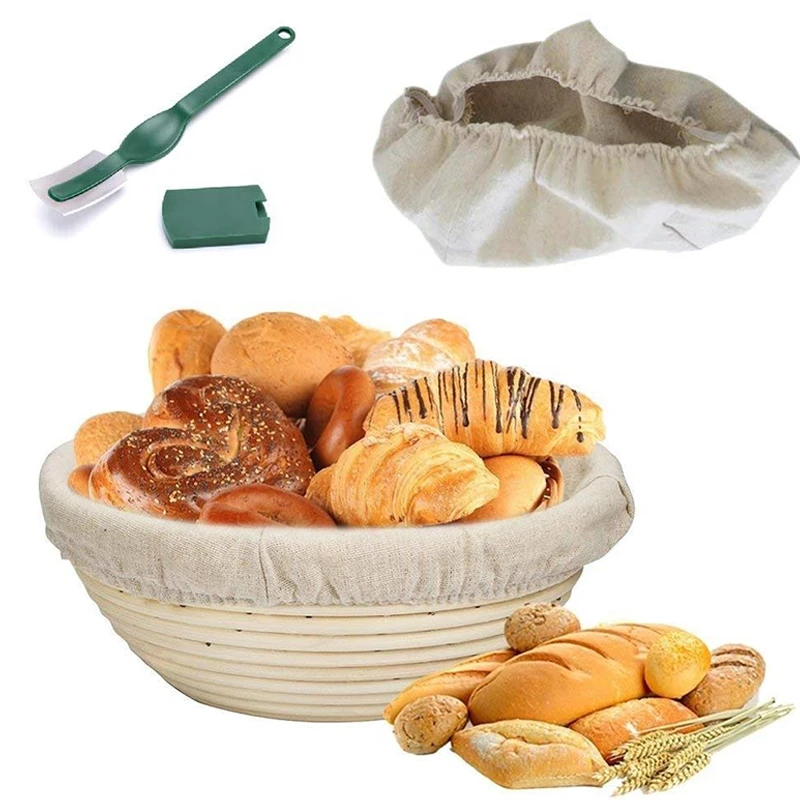 Wholesale Baking Tool Natural, Rattan Round Bread Mold Proofing Basket 10 inch Wholesale/