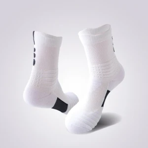 Wholesale Bulk Elite Solid Color Spin Crew Basketball Terry Sport Socks