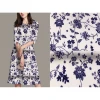 Wholesale China supplier 100% rayon crinkle indigo print fabric for dress