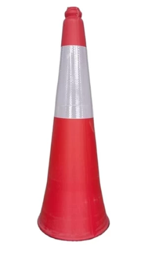 wholesale cones PE+black base traffic cones road safety barriers with rubber base 75cm 100cm PE cone on sale