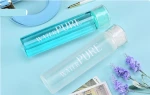Wholesale custom logo 400ml Korean glass skinny tube tumbler straight cup portable creative leak-proof glass water bottle