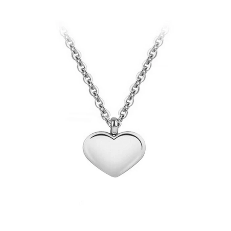 Wholesale Delicate Stainless Steel Heart Pendant Necklace Silver Gold Rose Gold Plated Necklace