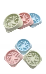 Wholesale Dog Cat Slow Feed Pet Bowl Fun Interactive Feeder Dog Bowl Stop Bloat Cat Food Bowll Slow Eating Dog Cat Bowl