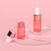 Wholesale empty luxury 3ml mini pink rose gold glass dropper bottle cosmetic small essential oil sample bottles