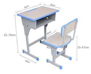 Wholesale Factory Metal Leg MDF +PP School Desk And Chair Set Adjustable Height Classroom Student Chair And Bench