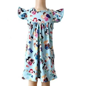 wholesale factory price beautiful long frocks images fairy pattern childrens clothing 10 year old girl dresses for party