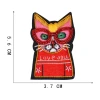 Wholesale Fashion Hand Embroidery Bullion Silk Patch Custom Cat Shape Star 3D Wire Badge