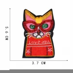Wholesale Fashion Hand Embroidery Bullion Silk Patch Custom Cat Shape Star 3D Wire Badge