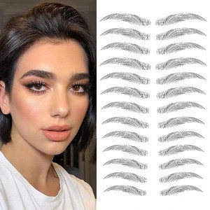 Wholesale Fashionable Women Waterproof Disposable Temporary 3D Fake Eyebrow Tattoo Stickers
