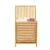 Import Wholesale folding household laundry basket and lid folding bamboo woven laundry basket with machine-washed cotton canvas lining from China