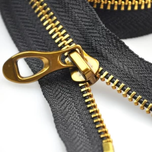 wholesale gold metal zipper for garment WZP-056