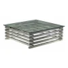 Wholesale high quality modern stainless steel frame metal glass dining table
