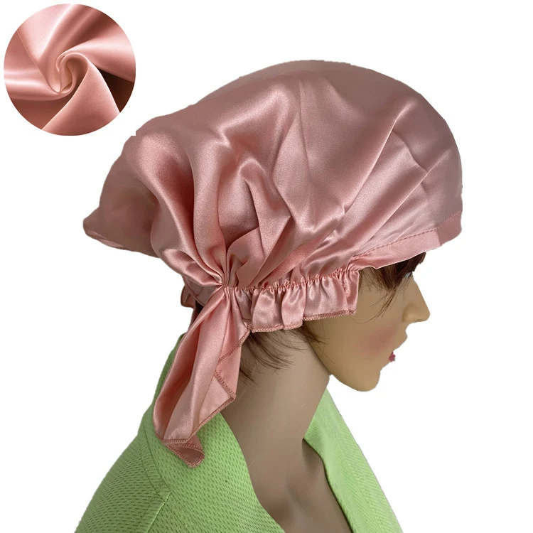 wholesale high quality smooth silk shower cap