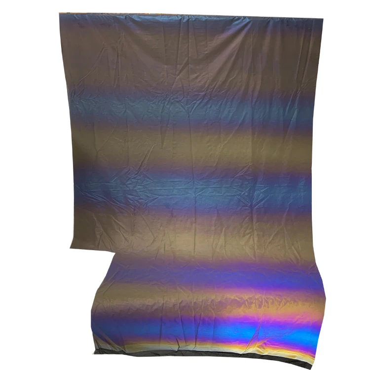 Wholesale High Reflective Style Polyester Backing Fabric for Safety Suit Clothing Waterproof Iridescent Reflective Nylon Fabric