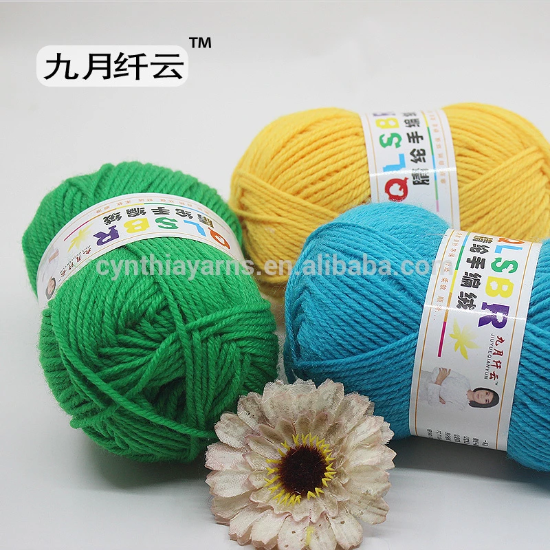 Wholesale Hot sale beautiful color 100 acrylic knitting yarn for hand knitting