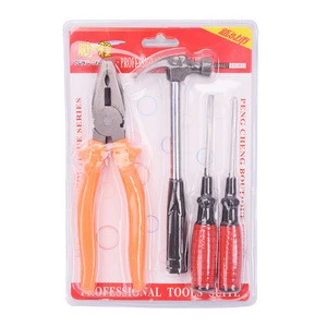 wholesale Household hardware screwdriver hammer pliers combination tool 4pcs repair car tool set