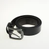 Wholesale Men Black Genuine Leather Belts with Pin Buckle