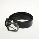 Wholesale Men Black Genuine Leather Belts with Pin Buckle