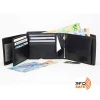 Wholesale Minimalist Front Pocket Zipper Pocket Card Holder RFID Trifold Mens Wallet