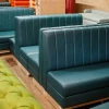 Wholesale Modern Double Side Design Restaurant Booth Seating Restaurant Sofa Booth Leather Cafe Sofa