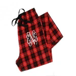 Wholesale Monogrammed Drawstring Womens Girls Plaid Sleepwear Buffalo Lounge Pants