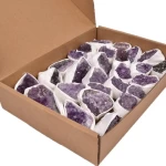 Wholesale Natural Amethyst Crystal Cluster Healing Crystals Quartz Treasure Stone Box