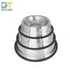 Wholesale non slip colorless Stainless Steel Dog/cat Bowl  Custom stainless steel pet bowl   Pet Food Water feeder/ Dish