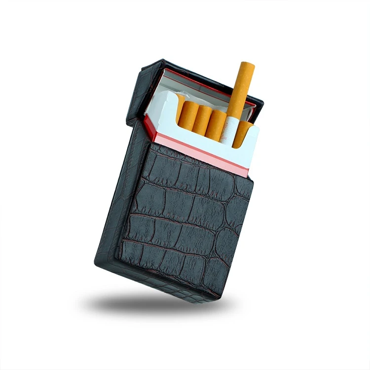 Wholesale 300pcs Stocked PU Leather Custom Logo Cigarette Box