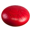 Wholesale red 10 inch Steel Tongue Percussion Drum Chakra Drum free bag and mallets steel tongue drum